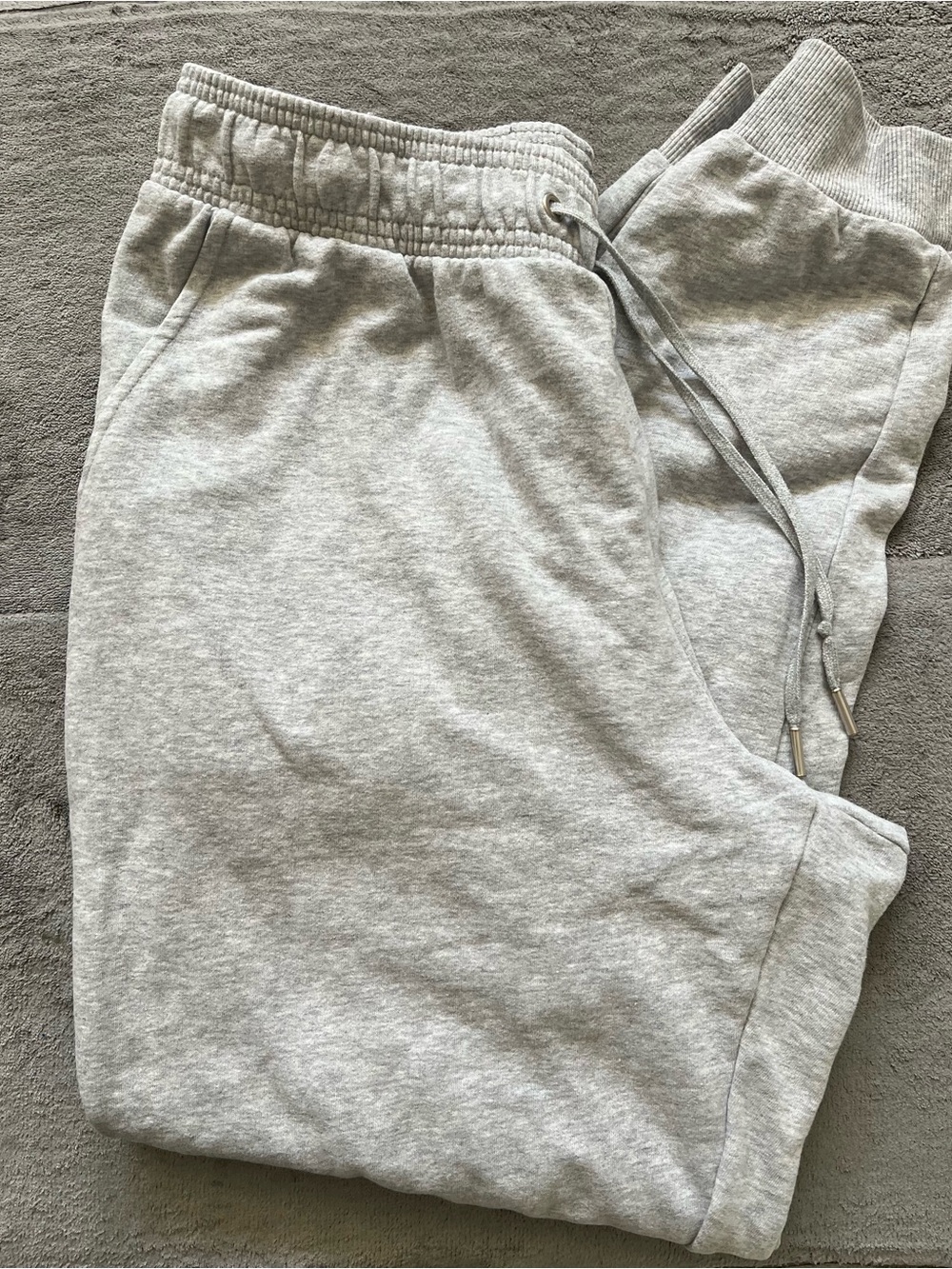 Auden Wonen’s Light Heathered Gray Joggers Size S Like New